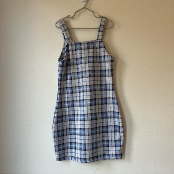 🌼 5/$25 UKIDS Blue White Black Plaid Sleeveless Shift Dress Girls Size 7/8 - Picture 8 of 8